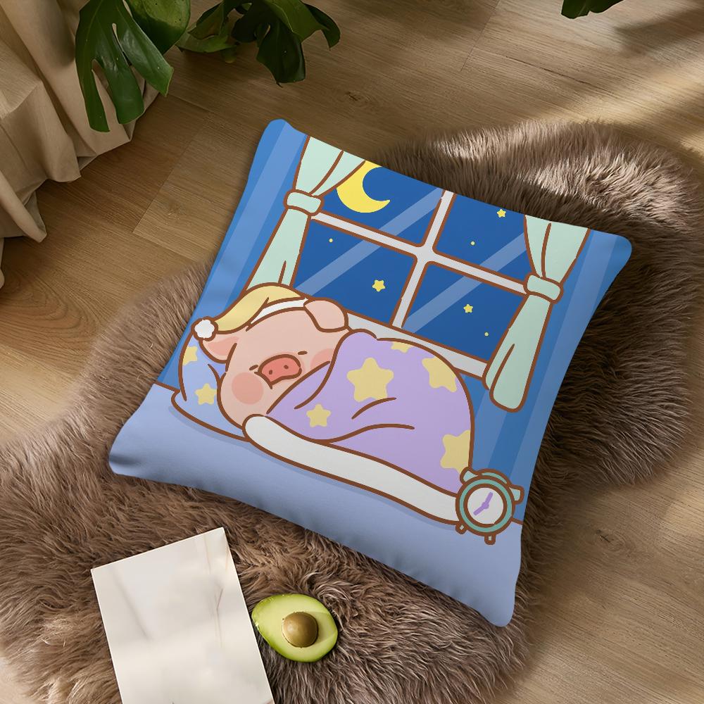 Cartoon Lulu Schwein Rosa Niedlich Lustig Kissen Für Schlafzimmer Auto Café Raum Weich und Wohnzimmer Sofa Dekorative Kissenhülle Hülle
