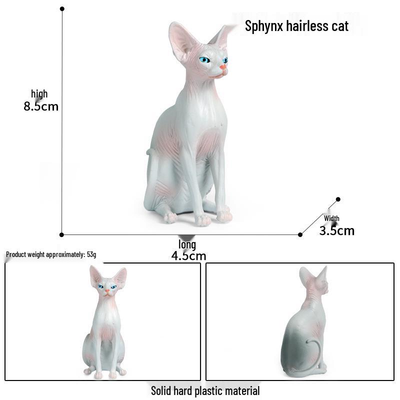 Yaratıcı Sevimli Kedi Bebek Süsleri - Tüysüz, Pastoral ve Yan Yatan Kediler Ev & Kahve Dükkanı Dekorasyonu İçin