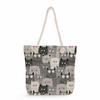 Cartoon Cat Group Print Thick Rope Single-shoulder Beach Bag 7253 KTB