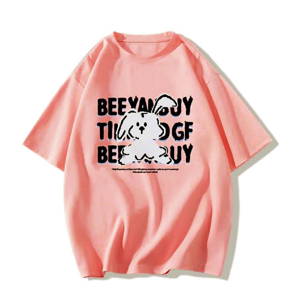 Sommer Damen Neues Cartoon-Druck Kurzarm-T-Shirt Lockere Oberteile