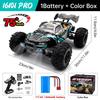 16101 Pro 1:16 75KM/H 4WD RC Car With LED Light 2.4G Remote Control Cars High Speed Drift Monster Truck for Children Gift