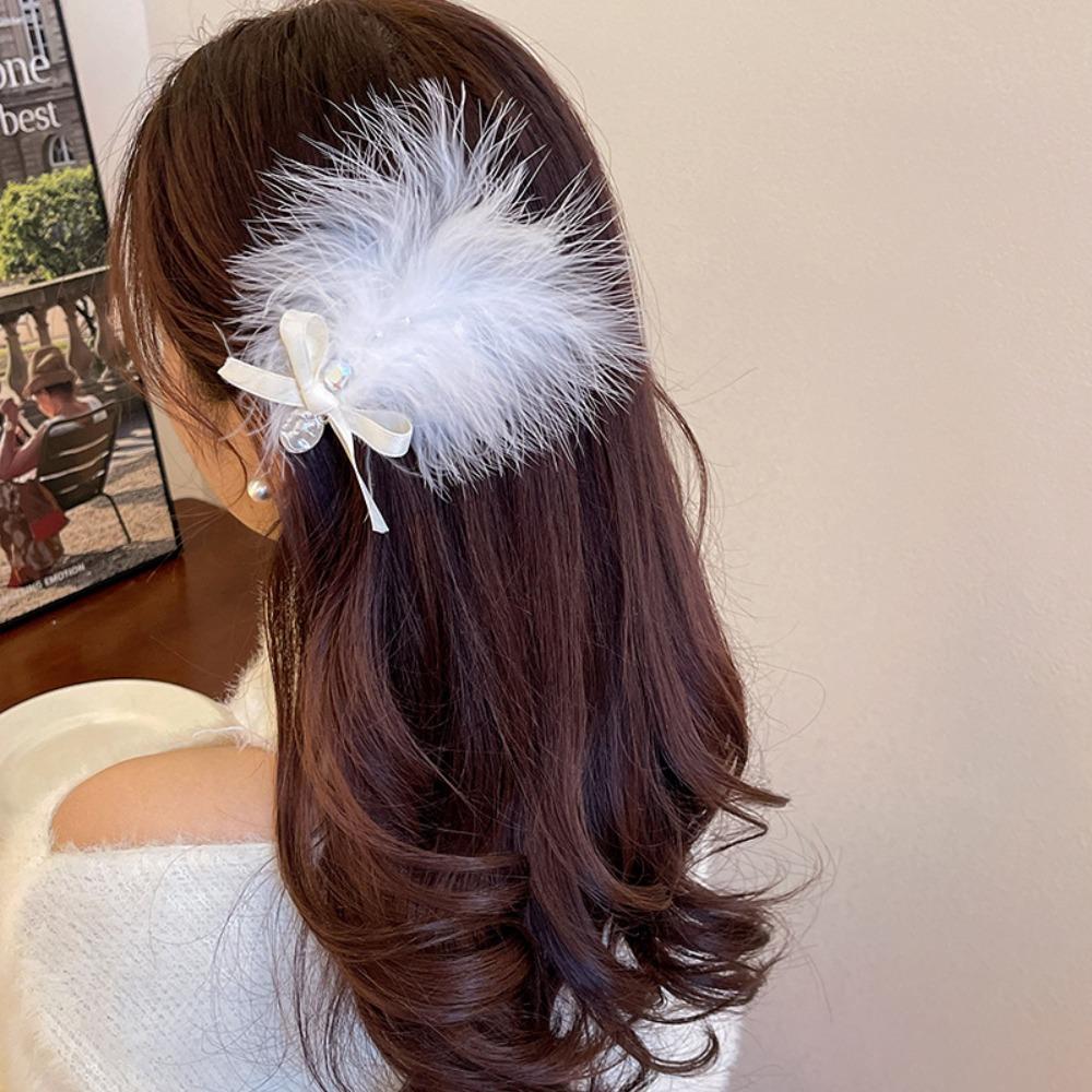 For Girl Hair Barrettes Korean Style Hairpin Hair Accessories Feather Hair Clip Female Barrettes