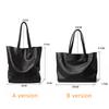 Women's Top - Grain Leather Handbag - Versatile, Spacious and Casual Shoulder Bag Versatile Genuine Leather Work Tote