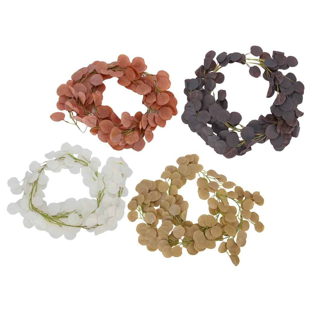 Fake Leaves Fabric Simulated Exquisite Greenery Eucalyptus Garland for Home Wedding