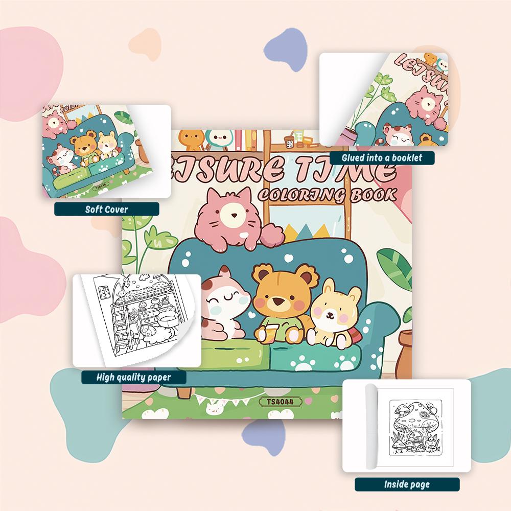 Carte de colorat drăguță, 30 de coli modele diferite 8,3x8,3'' 100gsm, relaxantă și de detensionare, cadouri pentru Ziua Îndrăgostiților, Paște