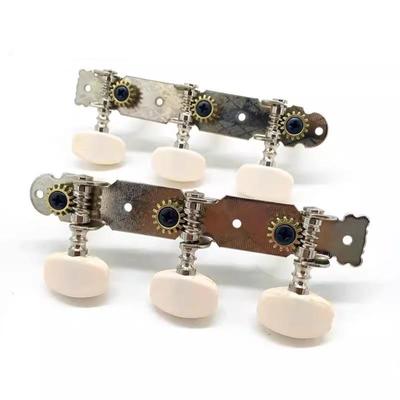Klassische Gitarre Dreierreihe Stimmwirbel mit quadratischen Kunststoffköpfen