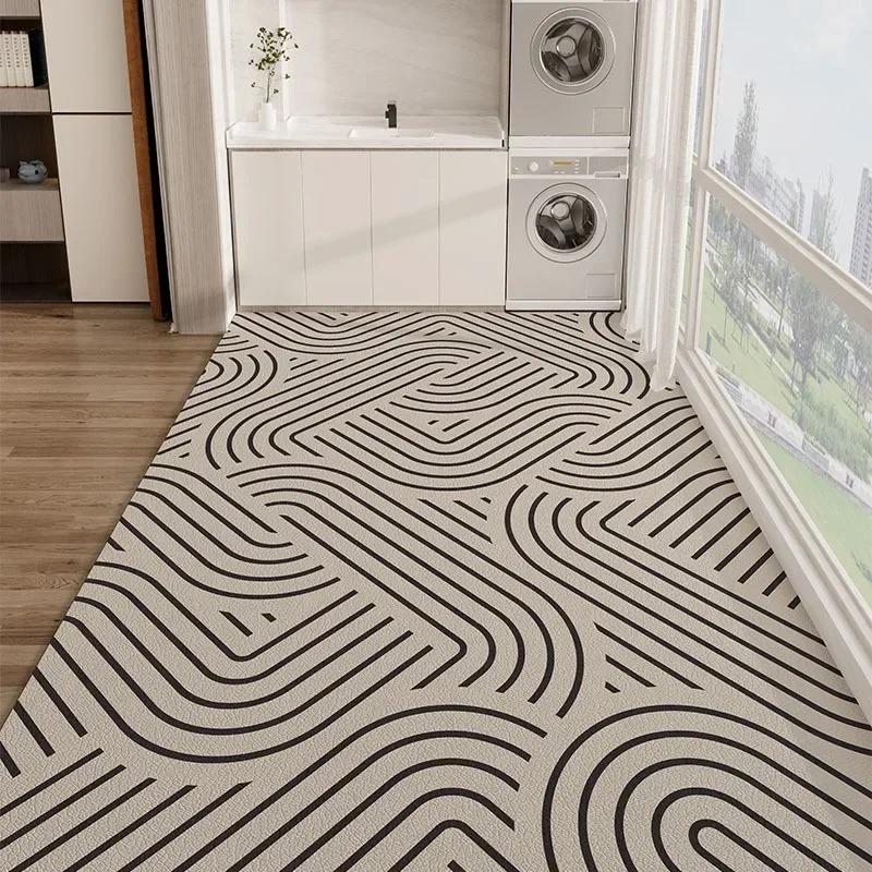 

Балкон Водонепроницаемый Ковер ПВХ Кожа Противоскользящий Напольный Коврик Большой Размер Минималистичный Стиль Домашнее Украшение Ковер Кухонные Ковры 1pc 50x80cm