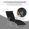 Sun Lounger Foldable Beach Lounger with Headrest Seat Cushion Deck Chair with 7-Position Adjustable Backrest Garden Lounger Relaxing Lounger Up To