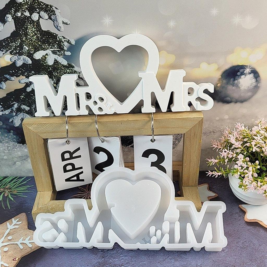 Wedding Table Decoration Resin Mold Wedding Table Ornament Crafting Mold Durable Silicone Mold for Resin Love Sign