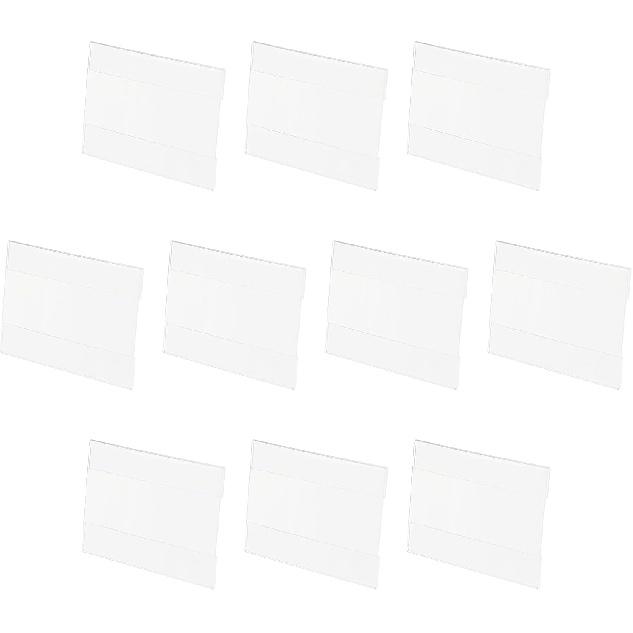MECCANIXITY Wall Mount Acrylic Sign Holder, 3.1 x 2 Inch Clear Plastic Wall Sign Holders Horizontal Acrylic Frames for Offices, Stores, Restaurants,