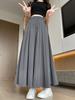 Loose High Waist A- Line Ice Silk Wide Leg Pants Lazy Style Women's Summer Slimming Casual Pants