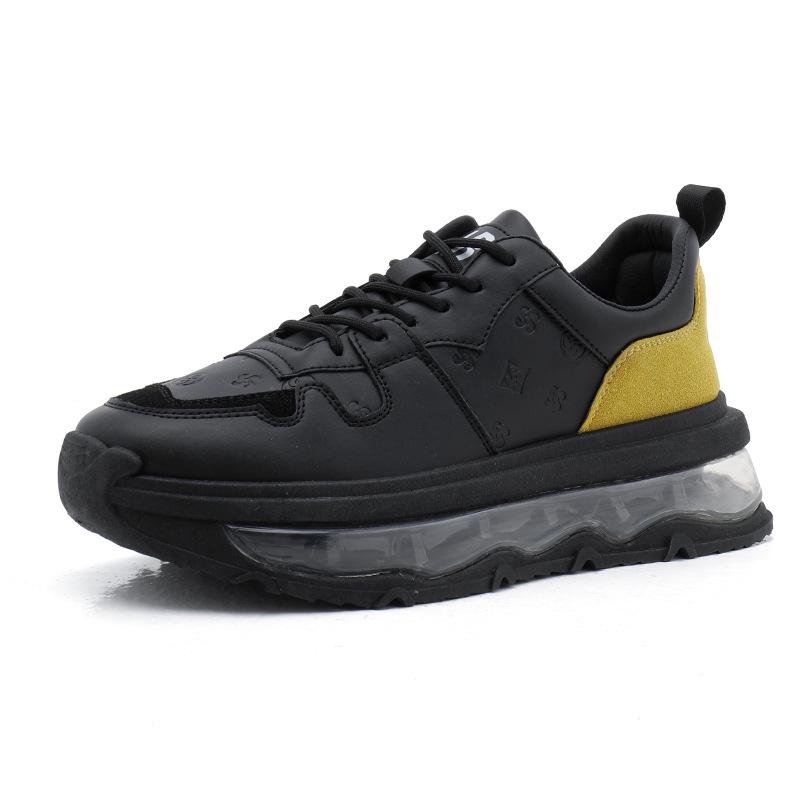Chunky Sneakers Mens Designer Air Cushion Running Shoes Fashion Casual Microfiber Leather Fabric Height Increased Platform Shoes