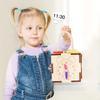 6 Sided Multifunctional Busy Box Recycled Wood Educational Toy for Youngsters 3+ Years, Hand Eye Coordination,Shape/Color Recognition Training