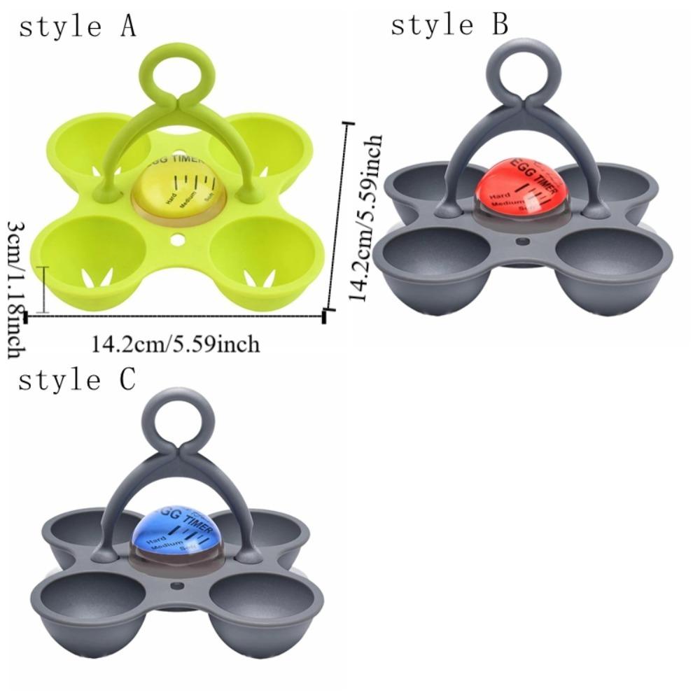 Removable Egg Timer Hold 4 Eggs Nonstick Egg Molds Kitchen Accessories Egg Poacher Cups Home