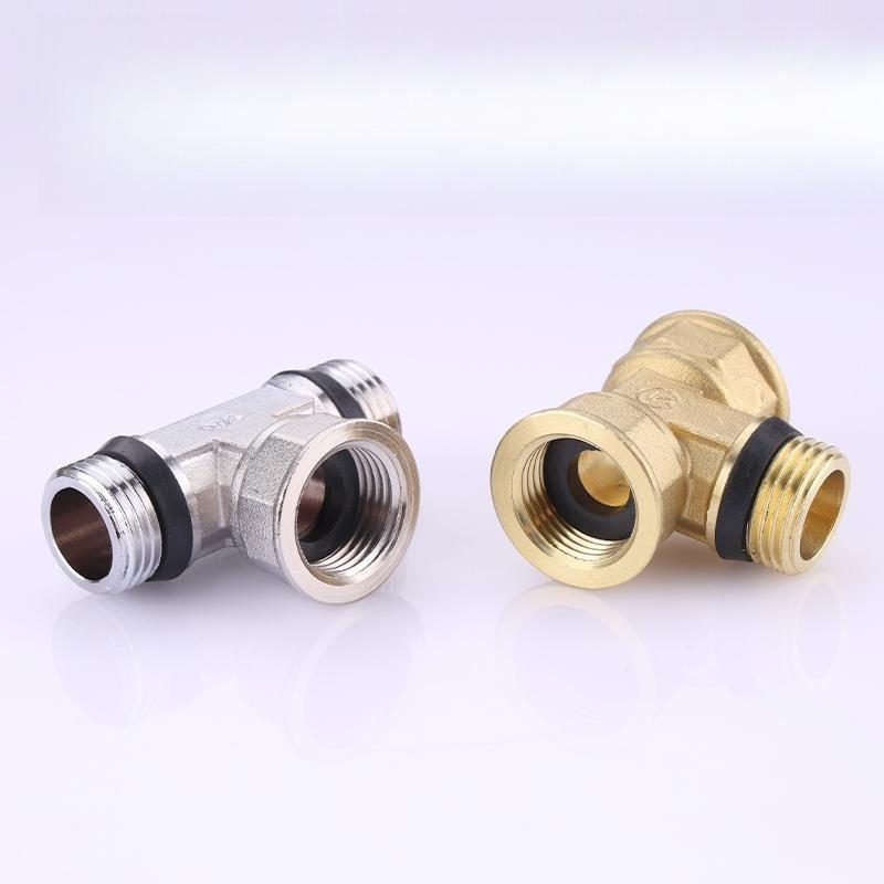 Messing-Verbinder BSP 1/2"3/4"1" Innengewinde Außengewinde Gleich 3-Wege-T-Stück Gerader Winkel-Typ-Adapter Kostenloses Rohmaterial-Band
