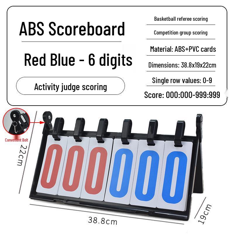 Multi-Sport Flip Scoreboard for Basketball, Billiards, Table Tennis, and Volleyball