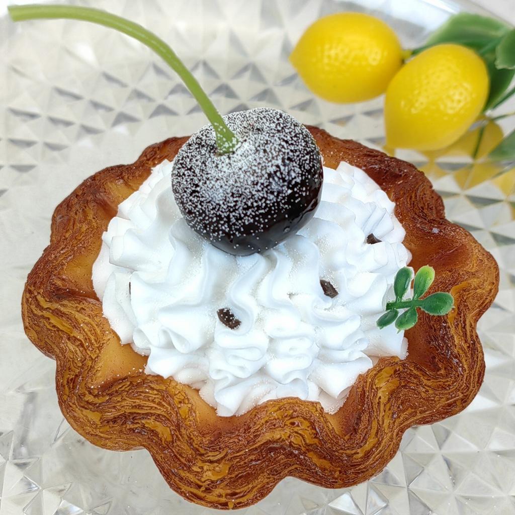 Simulation French Sunflower Egg Tart Model Fake Cake Artifical Fruit Cream Egg Tart Bakery Display Samples Desserts Ornaments