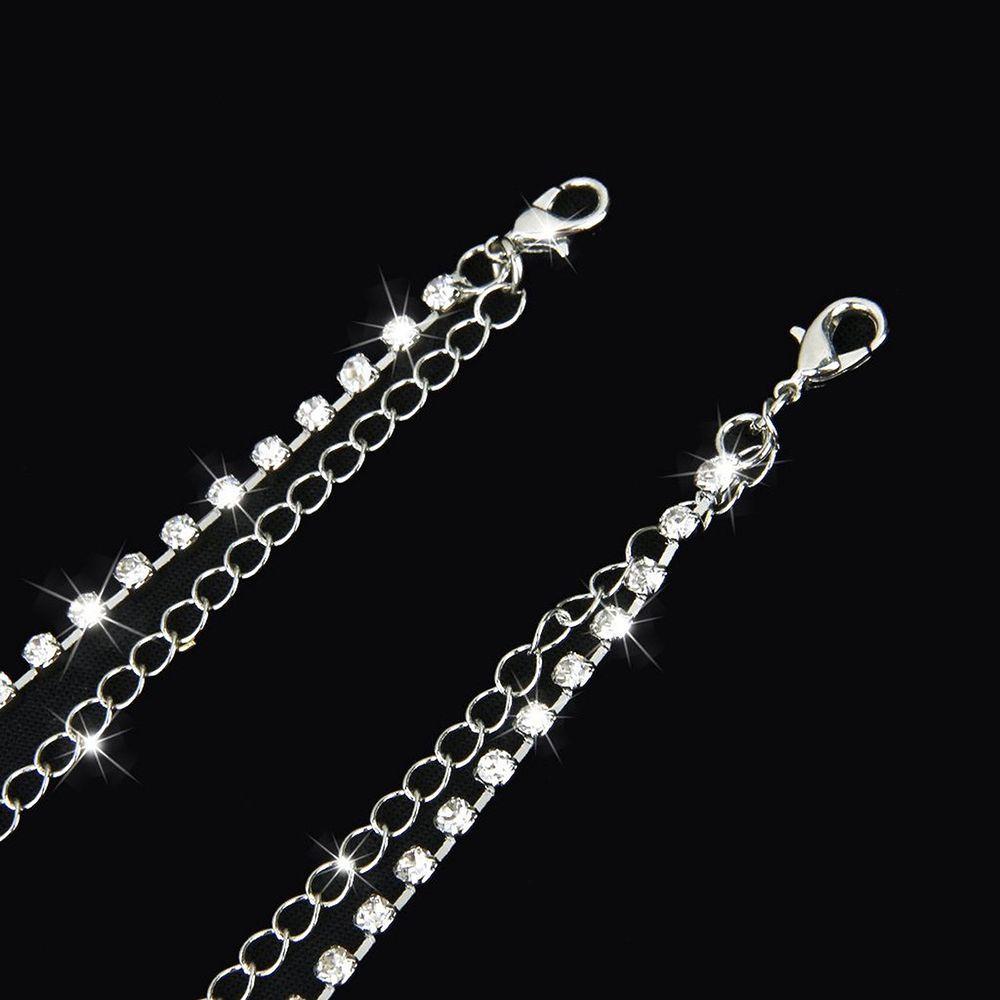 Fashion Women Dress Prom Rhinestone 1 Pair Heart Shaped Bra Straps