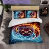 West Ham United Football 3 Piece Bedding Set Soft Duvet Cover Set with Pillowcases Printed Bedroom Decor Set for Home
