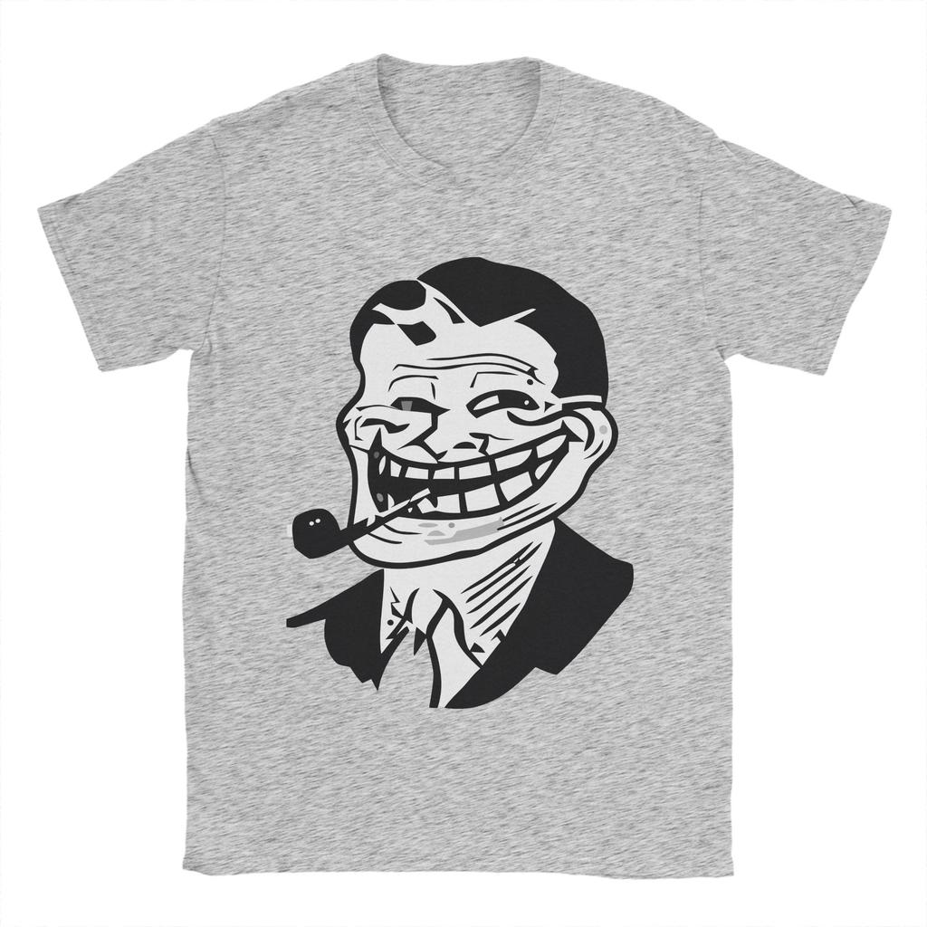 Unisex Trollface Meme Graphic T Shirt Pure Cotton Clothes Novelty Short Sleeve O Neck Tee Shirt Gift Idea TShirts