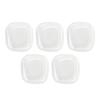 50 Pcs Nail Color Card Transparent Safe Glass Square Toe Nail Polish Color Display Card