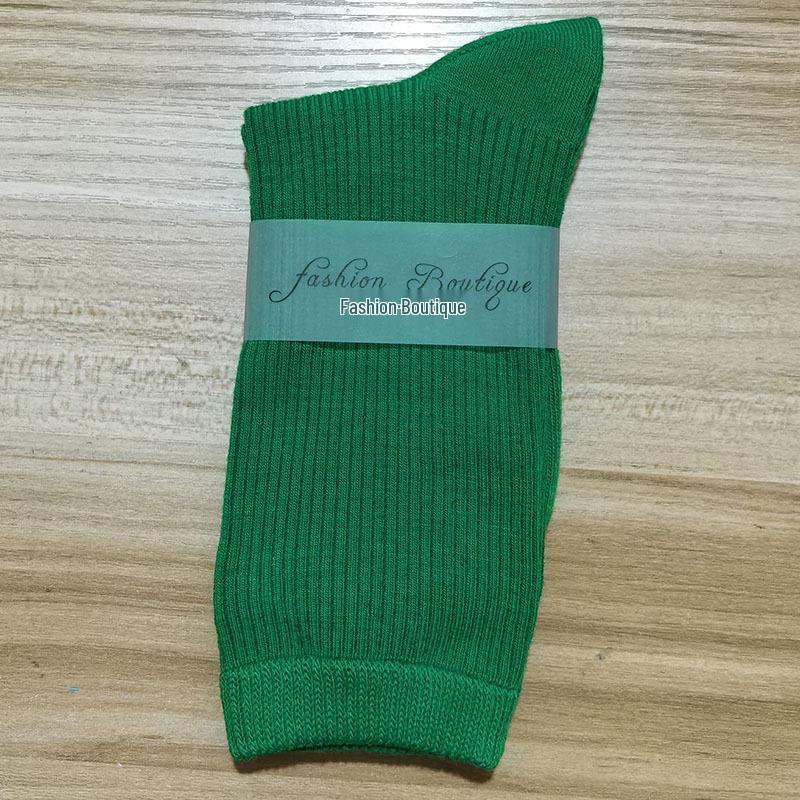 Women's 2025 Dopamine Dance Socks: Colorful, Scrunched Cotton Mid-Calf Socks for All Seasons