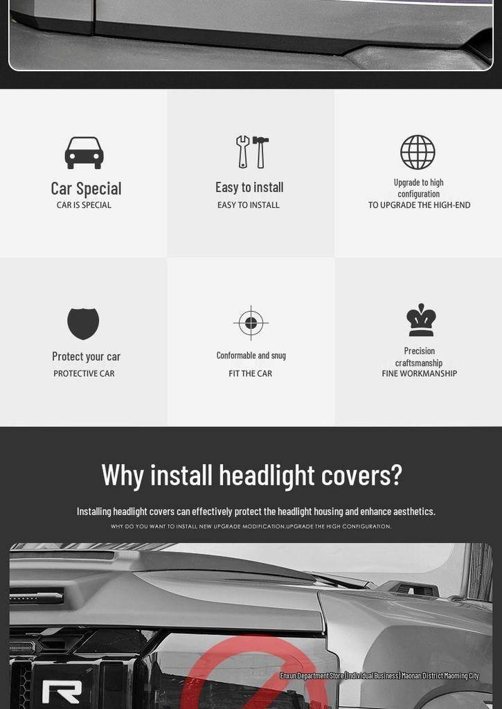 Jetour Traveller ShanHai T2 Headlight & Taillight Covers: Daytime Running Light Decorative Frames & Modified Accessories