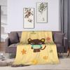 Warm Soft Blanket Child Picnic Cute Chococats Throw Blanket Black Cat Flannel Bedspread For Couch Chair Fashion Sofa Bed Cover