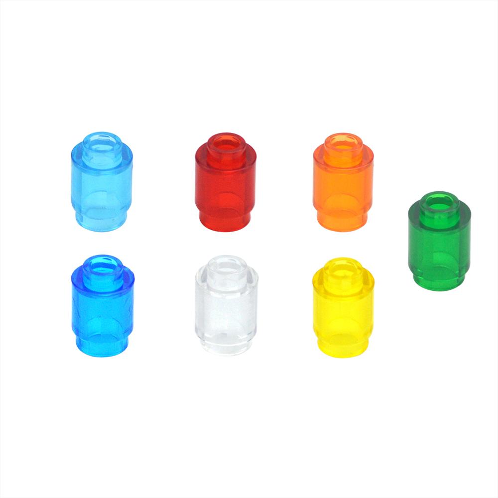 Activating Toys 100Pcs Moc 3062 Brick Round 1 X 1 Open Stud Transparent Cylinder Building Blocks Diy Assmble Particle Compatible Kid Toy Gift