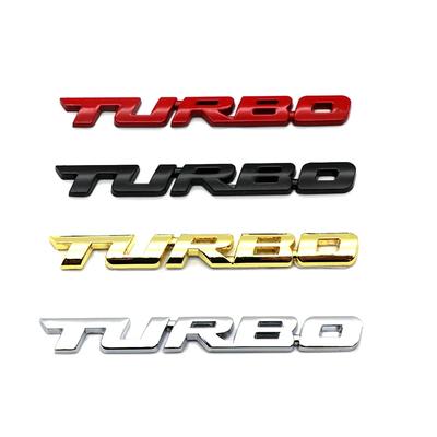 Universal 3D Letter Turbo Car Motorcycle Emblem Badge Sticker Decal Decor