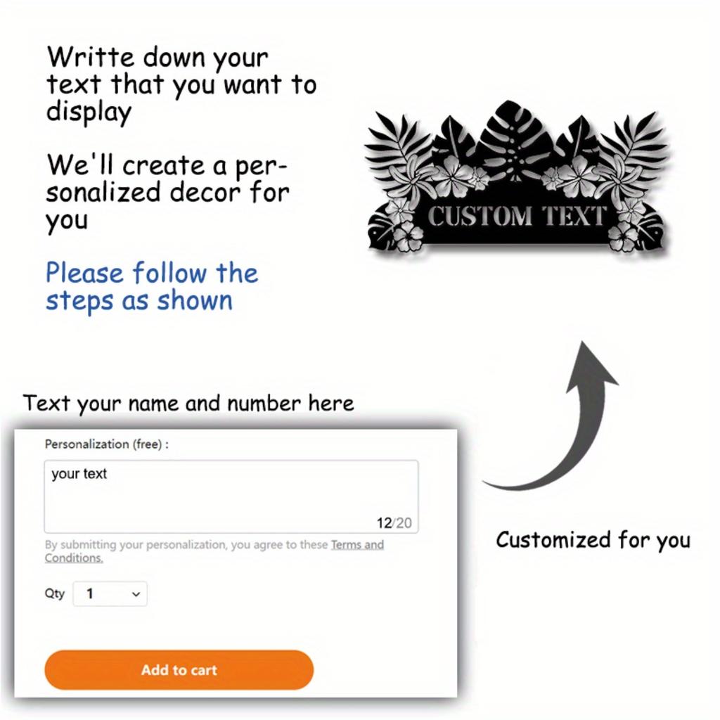 Personalized Retro Metal Tiki Bar Sign Hawaiian Vibes Custom Text Wall Decor