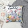 Happy Easter Square Pillow Cases Eggs Bunny Cushion Covers Awesome Decorative Pillowcase for Sofa 40*40cm