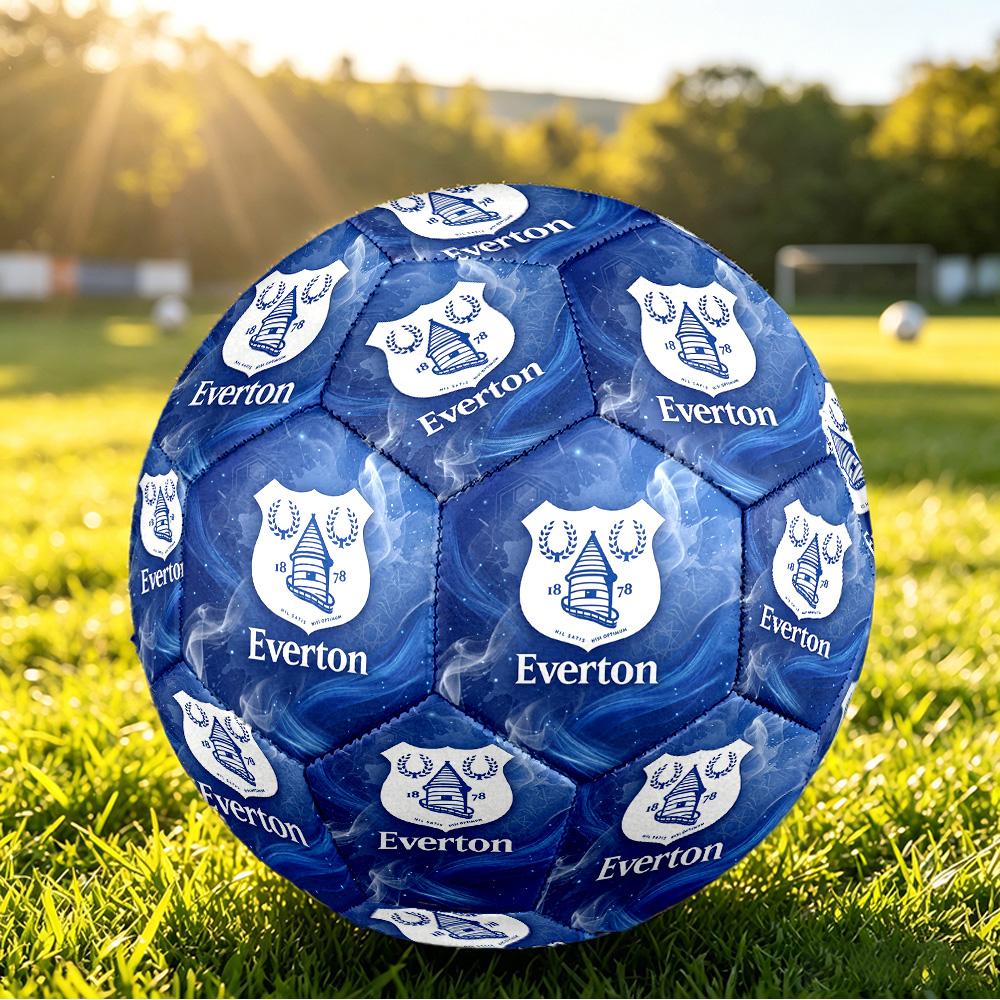 Everton FootballPrinted Size 5 Soccer Ball, Anti Slip Adult Match Football Souvenir for Football Fans