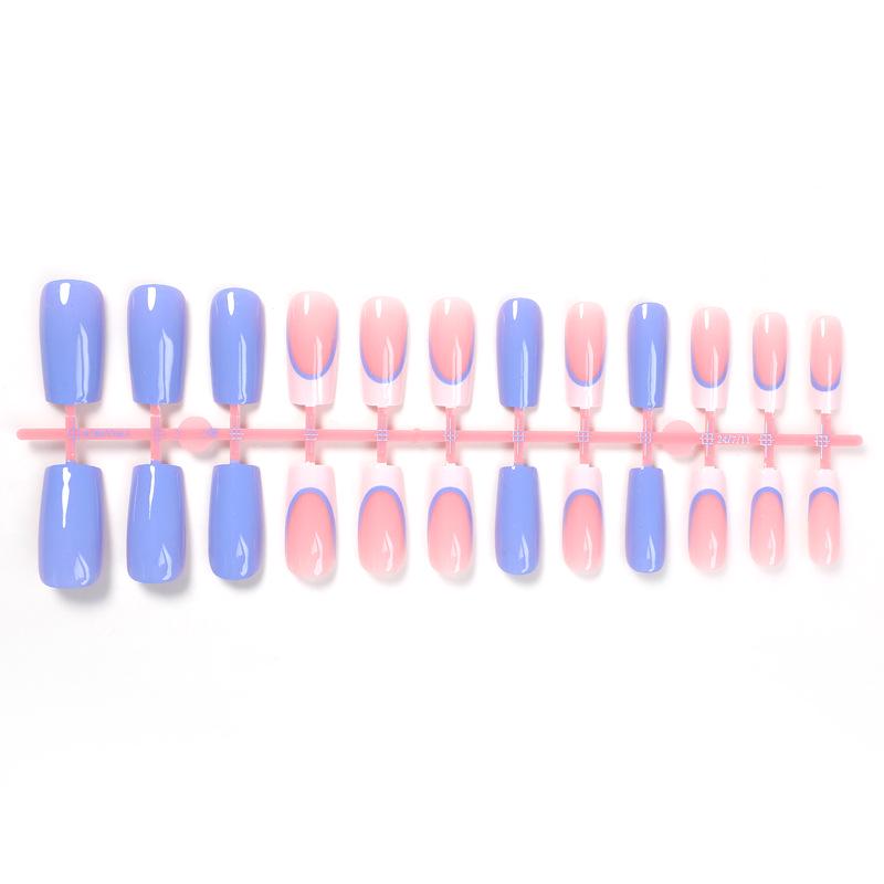 

Минималистичные французские белые края накладные носибельные ногти