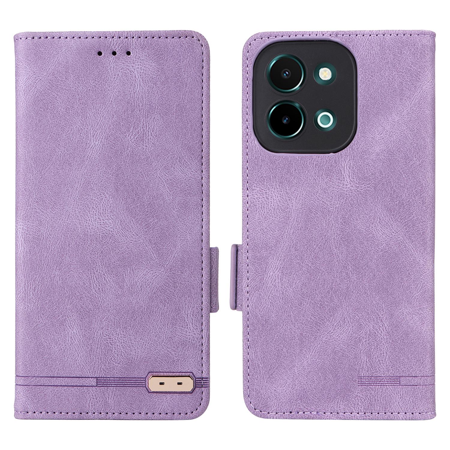 

For vivo Y28 4G Case Leather Wallet Phone Cover Hardware Decor E