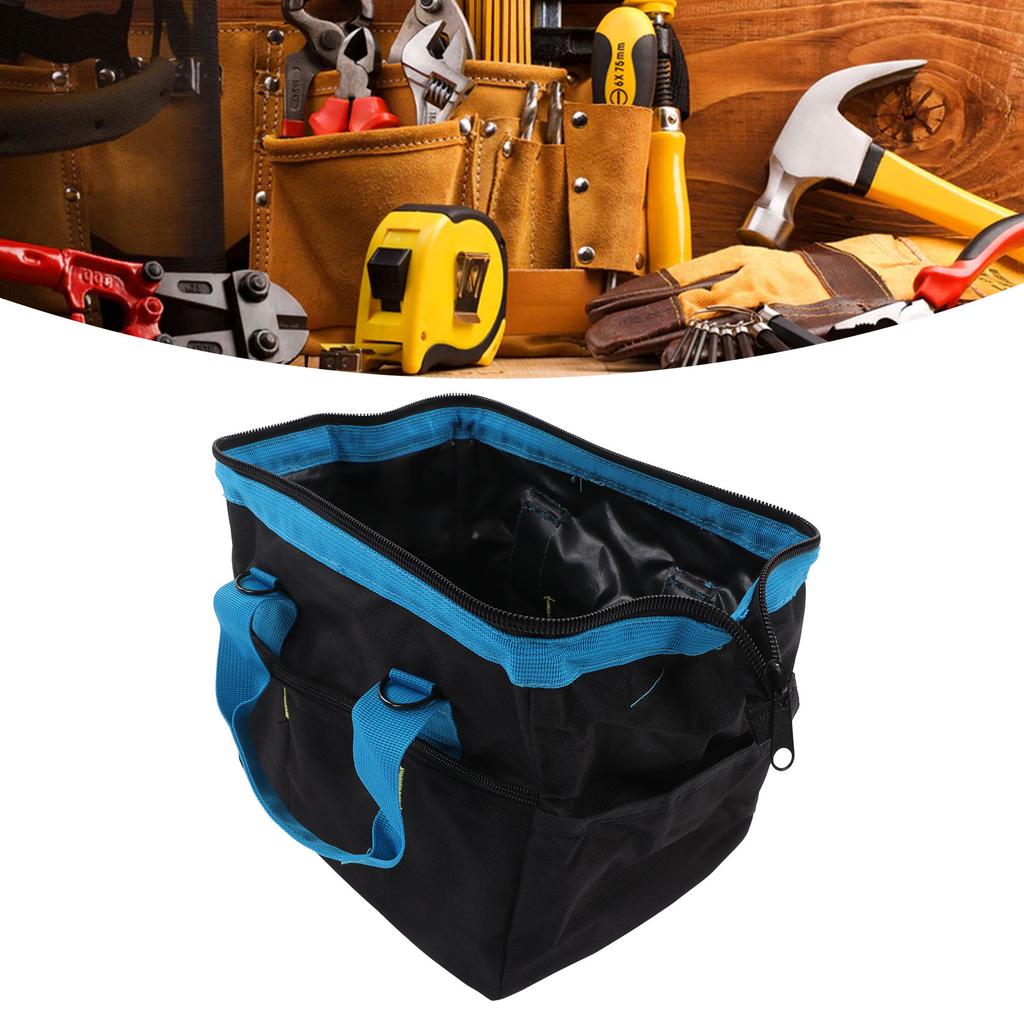 Electrician Tool Bag Tool Carrying Bag Tool Bag Wide Mouth Large Capacity Waterproof Handbag Oxford Cloth for Wrench Screwdriver