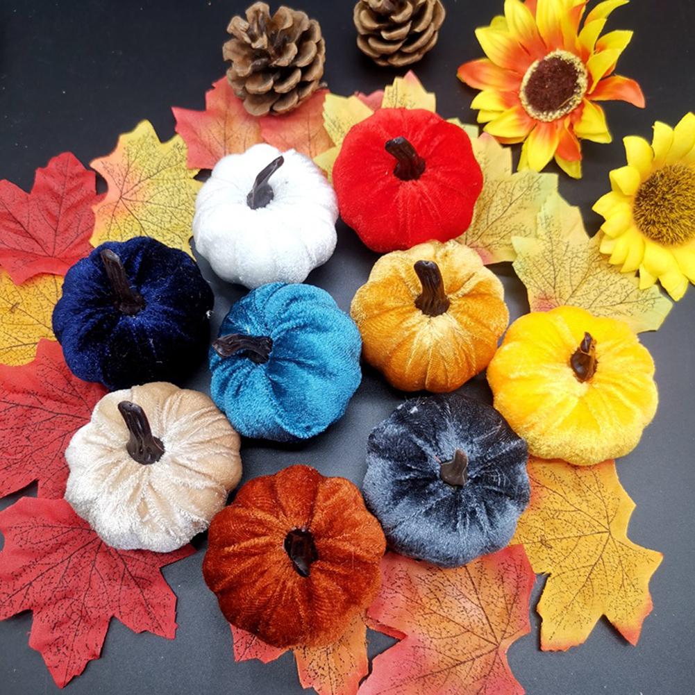 Fake Pumpkins Ornaments Home Party Vintage Style Pumpkins Props Ornaments For Fall Winter Decoer