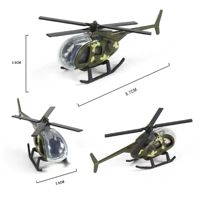 Alloy Plane Model Military Ornament, Metal Toy Boy Toy Simulation Helicopter Fighter