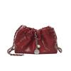 2025 New Pearl Handbag Bag Women's Fashion Pleated Cloud Bag Niche Chain Single Shoulder Crossbody Bucket Bag