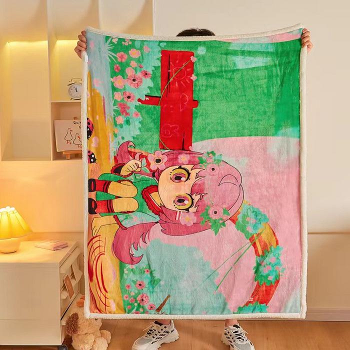 2025 Lambswool Double-Layer Thickened Warm Kids' Cloud Blanket