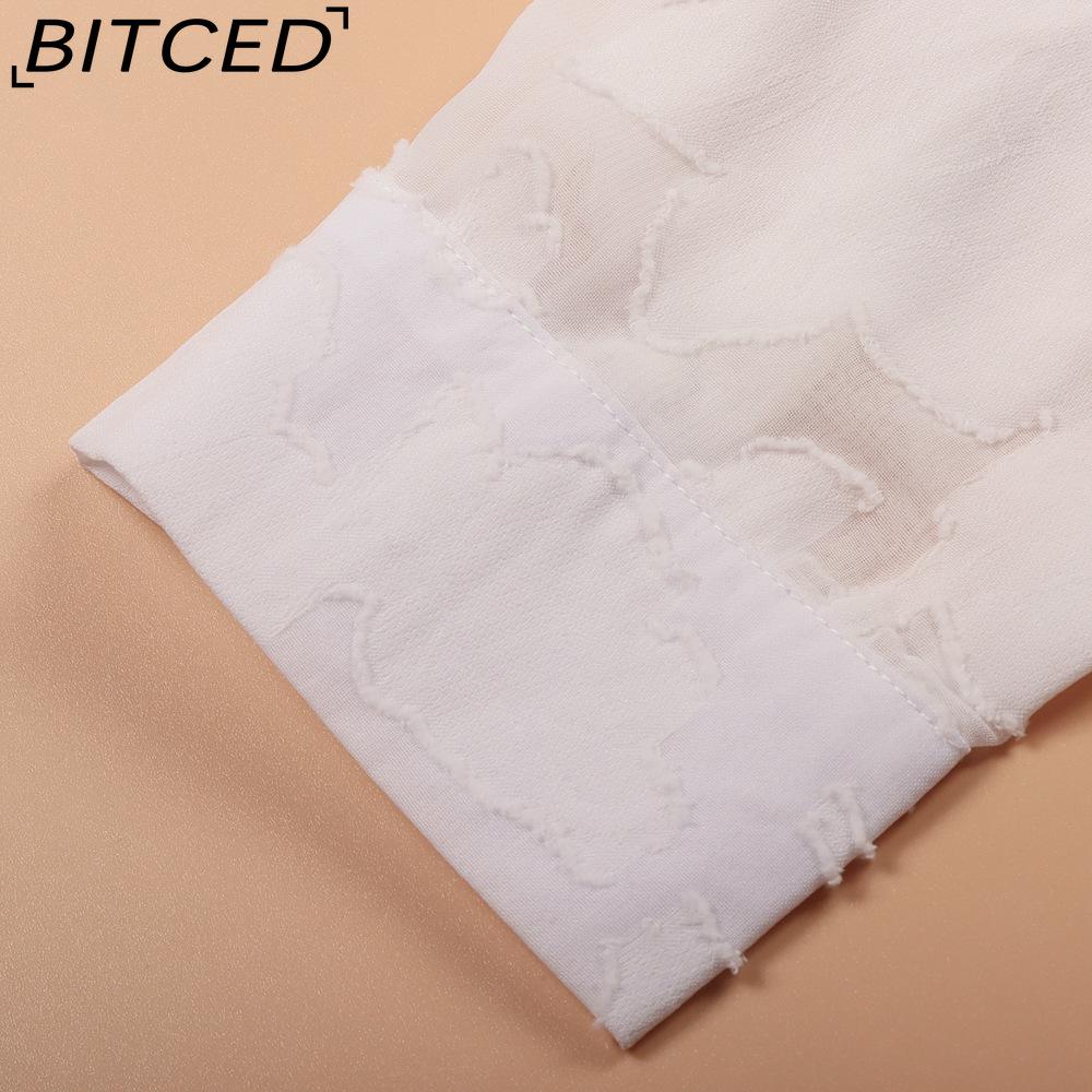 BITCED Plus Size Women's Loose-Fit Casual Chiffon Blouse