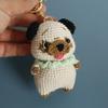 Funny Puppy Series Crochet Keychain Handmaking Knitted Puppy Keyrings Cute Small Dog Doll Crochet Keyrings Custom Accessories