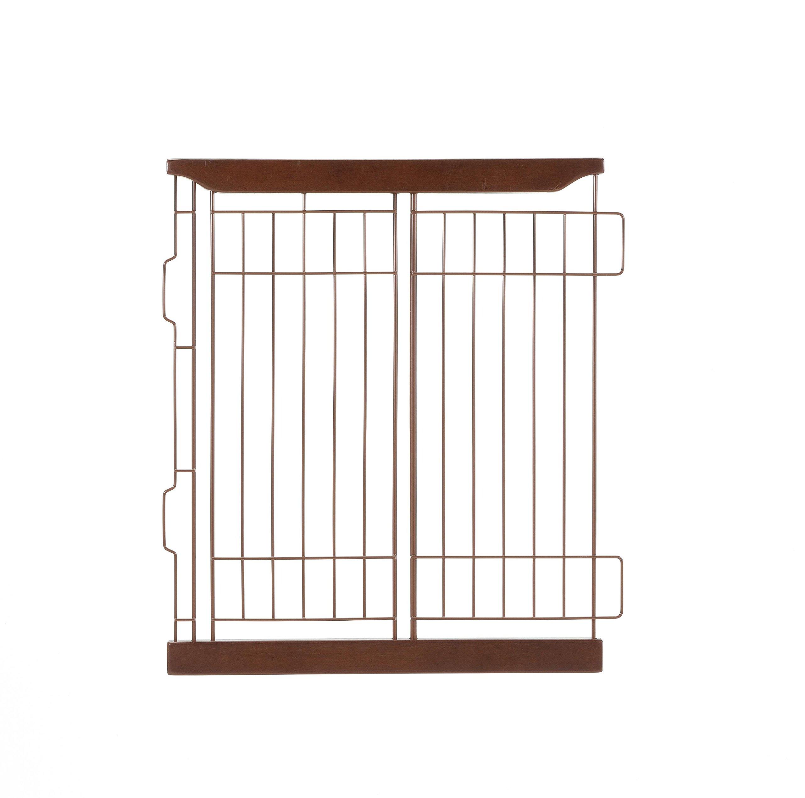 

Richell Wooden Sliding Pet Playpen with Divider, Dark Brown, Regular