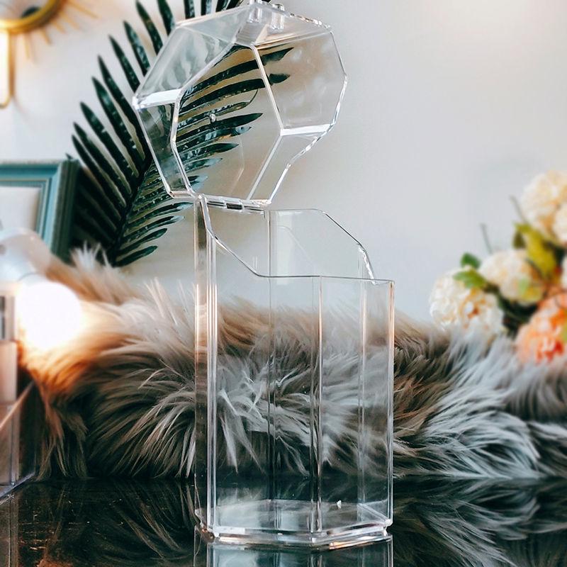 Make-up-Pinsel- und Lippenstift-Organizer aus Acryl mit Fächern - Aufbewahrungsröhre mit großem Fassungsvermögen