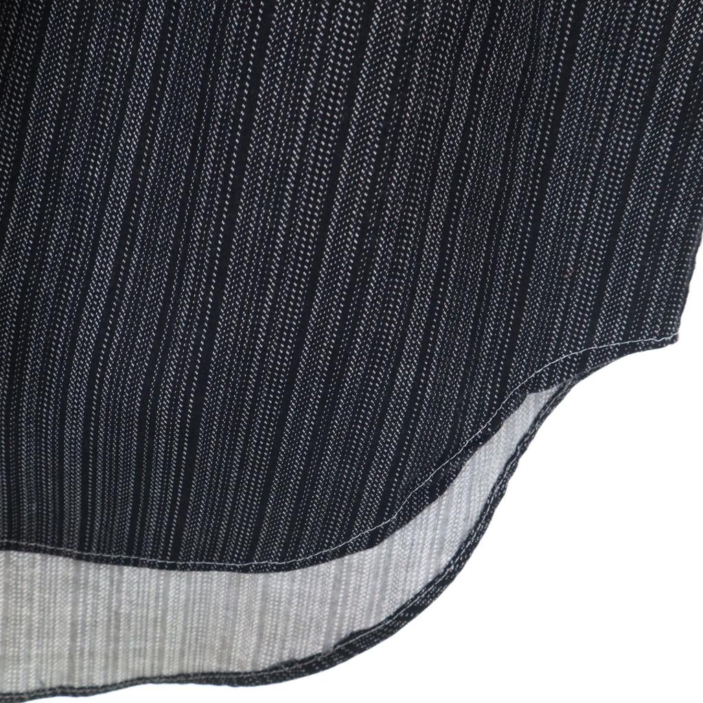L&M FORMALS 70s vintage Striped Pattern Long sleeve Two-tone Pleated Dress shirt Men's Used