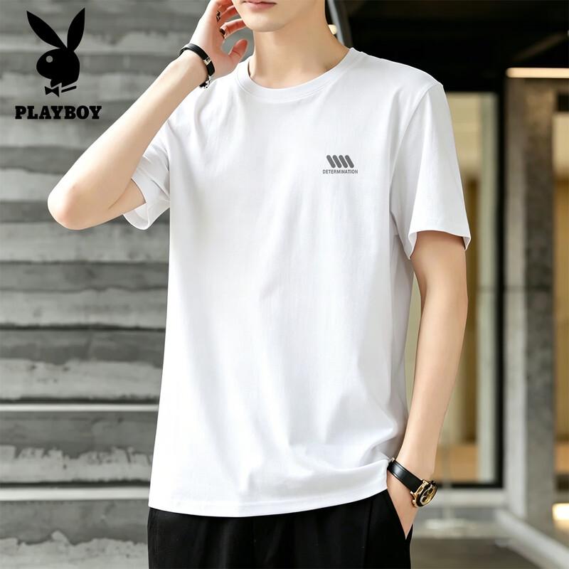 PLAYBOY Men's 2026 Summer Premium Cotton Loose T-Shirt