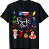 Puerto Rican Culture Outfit Idea Puerto Rico Flag Unisex TShirt Retro Fashion Flag Print Clothes Classic Pattern Hipster Style Tee