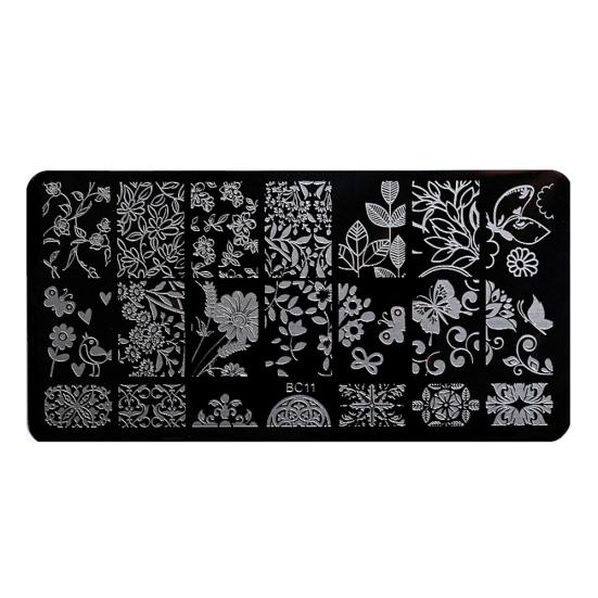 Flower Butterfly Nail Art Stamp Template Image Plate Manicure Accessory