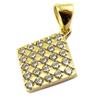 Les Trésors De Lily [P2308] - Gold Plated Pendant 'Sissi' White Gold - 13x13 Mm