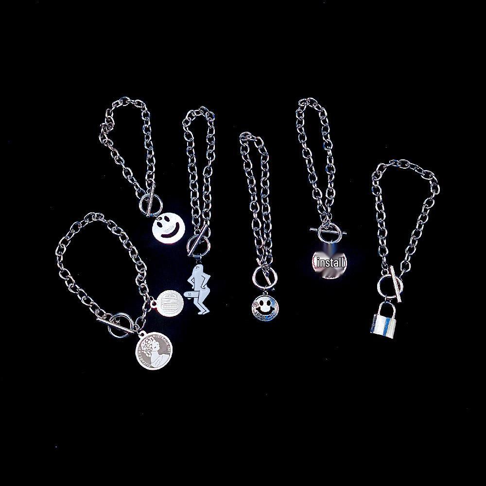 Trendy European & American Hip-Hop Bracelet - Unisex, Cold Style, Niche Korean Design